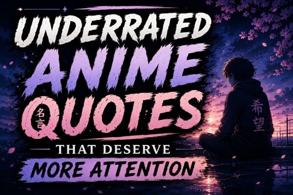 Underrated Anime Quotes