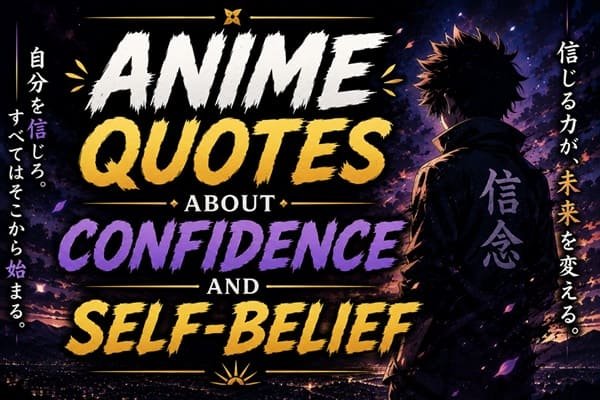 Anime Quotes About Confidence and Self-Belief to Empower You